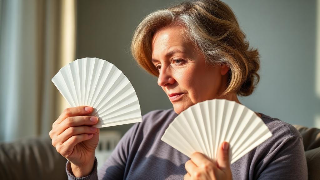 Woman in perimenopause transition experiencing hormonal changes and symptoms